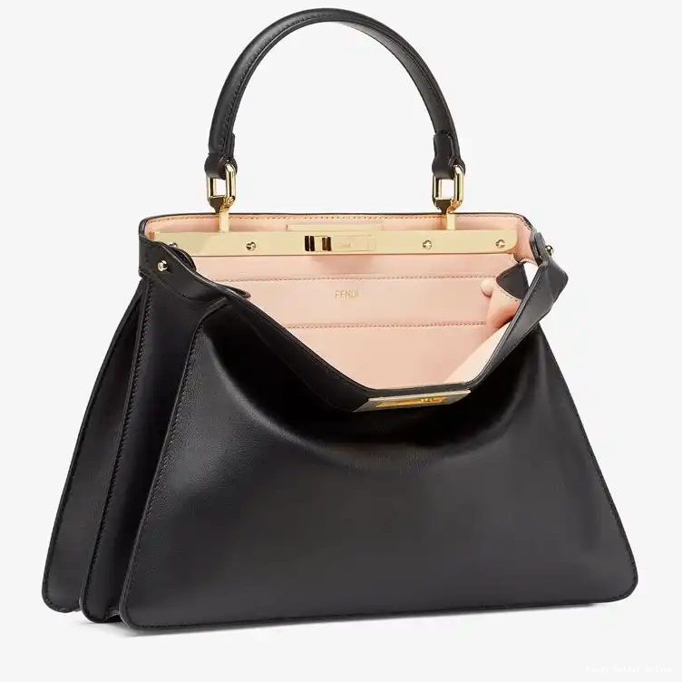 Cheap Nappa Bag Medium ISeeU In Fendi Laether Black Peekaboo 0607